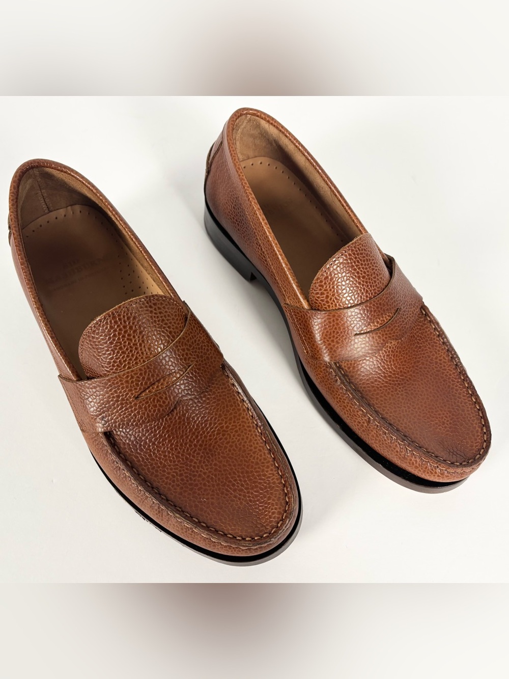 Sid Mashburn Handsewn Penny Loafer in Scotch Pebble Grain Leather - Picture 2 of 12